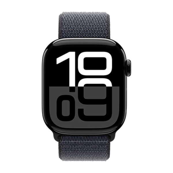 Apple Apple Watch 10 46mm Aluminium Jet Black case with Ink Sport Loop Band