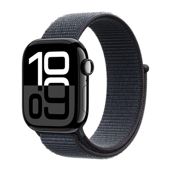 Apple Apple Watch 10 46mm Aluminium Jet Black case with Ink Sport Loop Band