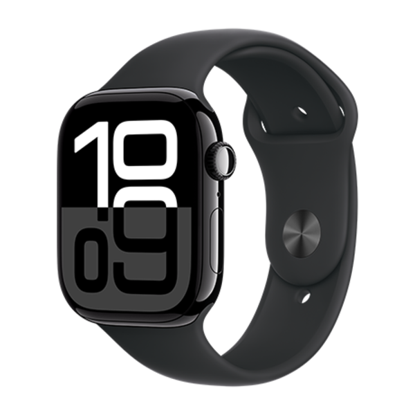 Apple Apple Watch 10 46mm Aluminium Jet Black case with Black Sport Band M/L