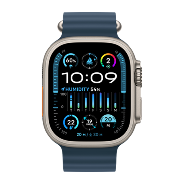 Apple Apple Watch Ultra 2 49mm Titanium case with Blue Ocean Band
