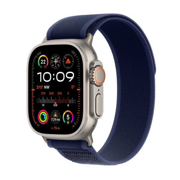 Apple Apple Watch Ultra 2 49mm Titanium Natural case with Blue Trail Loop Band M/L