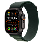 Apple Apple Watch Ultra 2 49mm Titanium Black case with Green Alpine Loop Band Large