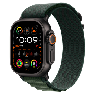 Apple Apple Watch Ultra 2 49mm Titanium Black case with Green Alpine Loop Band Large