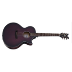 Schecter Orleans Stage Acoustic Electric Guitar, Vampyre Red Burst Satin