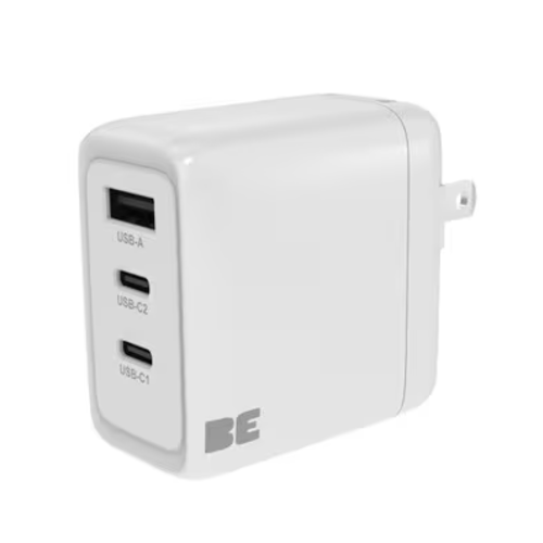 Blu Element Blu Element Wall Charger 3 Port 65W PD 2 USB-C & USB-A White