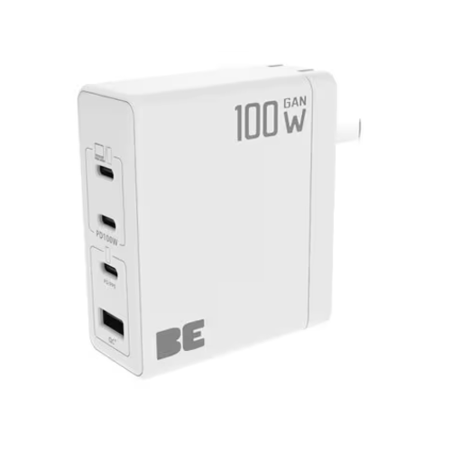 Blu Element Blu Element Wall Charger Multi Port GaN 100W PD & QC3 Black