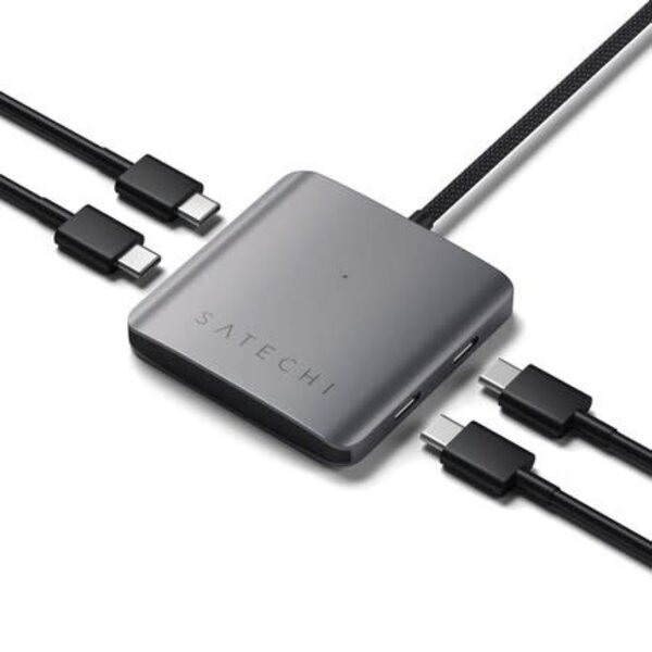 Satechi Satechi 4-Port USB-C Hub with PD Adapter Space Grey