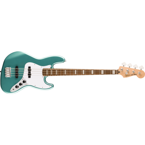 Fender Fender Affinity Series® Active Jazz Bass®, Laurel Fingerboard, White Pickguard, Mystic Sea Foam Green