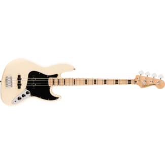 Fender Affinity Series® Active Jazz Bass®, Maple Fingerboard, Black Pickguard, Olympic White