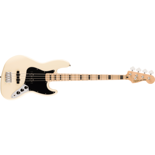 Fender Affinity Series® Active Jazz Bass®, Maple Fingerboard, Black Pickguard, Olympic White