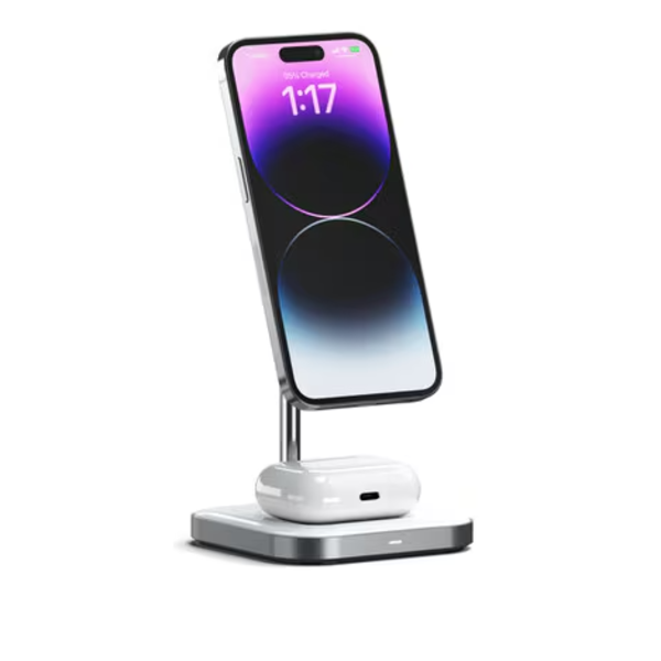 Satechi Satechi Aluminum 2-in-1 Magnetic Qi Wireless Charging Stand Space Grey