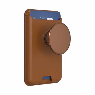 Popsockets PopSockets Softgoods PopWallet+ for MagSafe with Adapter Cognac