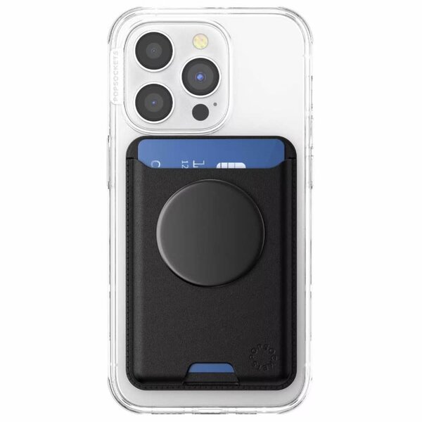 Popsockets PopSockets Softgoods PopWallet+ for MagSafe with Adapter Black