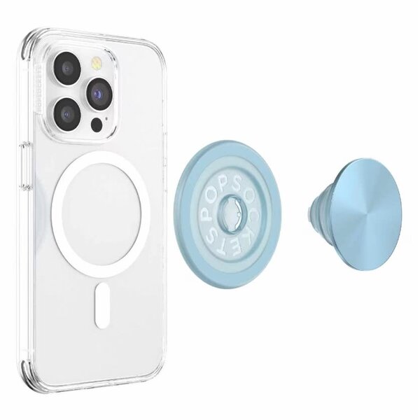 Popsockets PopSockets PopGrip for MagSafe Round with Adapter Ring Blue Sigh