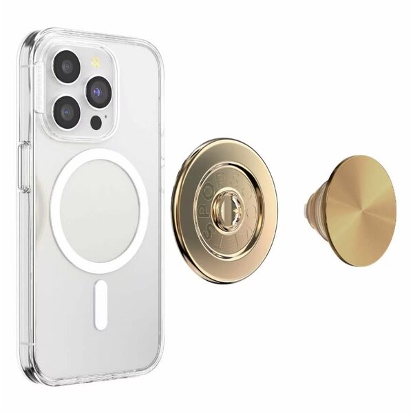 Popsockets PopSockets PopGrip for MagSafe Round with Adapter Ring Radial Gold