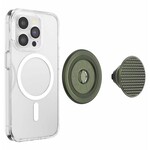 Popsockets PopSockets PopGrip for MagSafe Round with Adapter Ring Triangle Knurled Olive