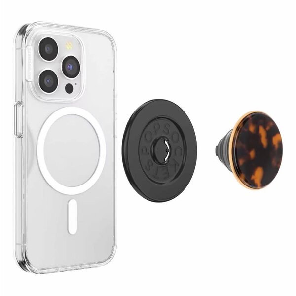 Popsockets PopSockets PopGrip for MagSafe Round with Adapter Ring Tortoise
