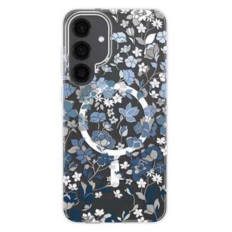 Kate Spade Kate Spade Protective Case Compatible w/MagSafe Flowerbed Blue with Gems for Samsung Galaxy S25+