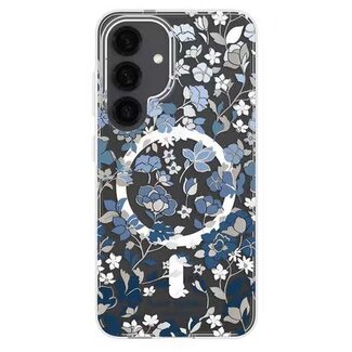 Kate Spade Kate Spade Protective Case Compatible w/MagSafe Flowerbed Blue with Gems for Samsung Galaxy S25