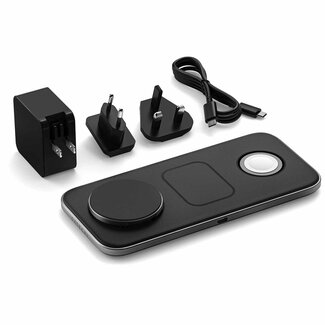 Satechi Satechi Qi2 Travel Trio Wireless Charging Pad Space Gray