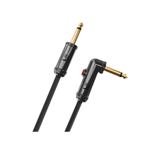 D'Addario D'Addario Circuit Breaker Cable with Latching Cut-Off Switch Right Angle 10 feet