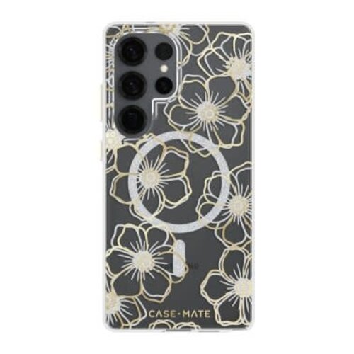 CaseMate Samsung Galaxy S25 Ultra Case-Mate Floral Gems Case w/Magnets Gold