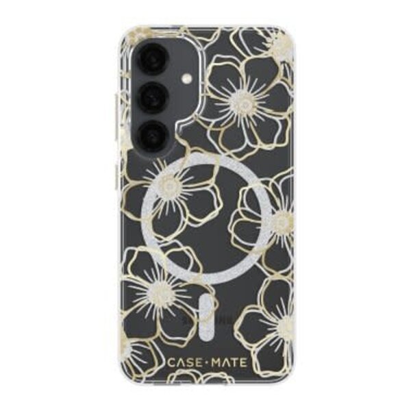 CaseMate Samsung Galaxy S25 Case-Mate Floral Gems Case w/Magnets Gold