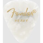 Fender Fender Premium Celluloid 351 Shape Picks Heavy White Moto 12 Pack