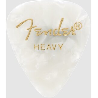 Fender Fender Premium Celluloid 351 Shape Picks Heavy White Moto 12 Pack