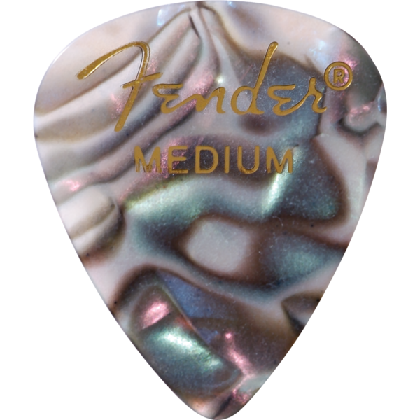 Fender Fender Premium Celluloid Picks 351 Shape Abalone Medium Guitar Picks 12 Pack