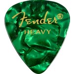 Fender Fender Premium Celluloid 351 Shape Picks Heavy Green Moto 12 Pack
