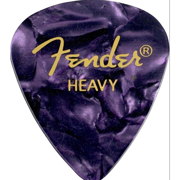 Fender Fender Premium Celluloid 351 Shape Picks Heavy Purple Moto 12 Pack