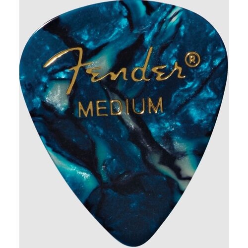 Fender Fender Premium Celluloid 351 Shape Picks Medium Ocean Turquoise 12 Pack