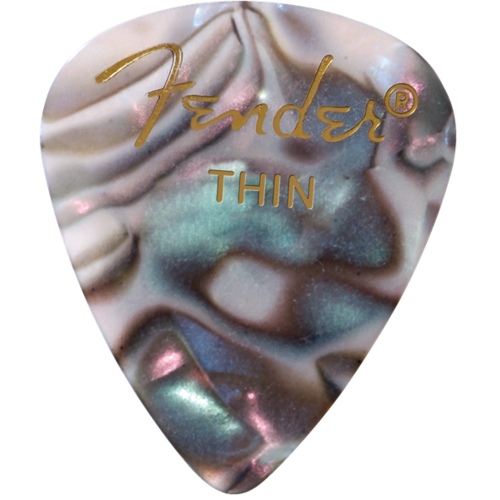 Fender Fender Premium Celluloid 351 Shape Picks Thin Abalone 12 Pack