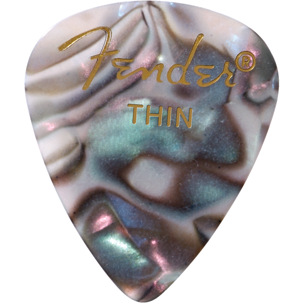 Fender Fender Premium Celluloid 351 Shape Picks Thin Abalone 12 Pack