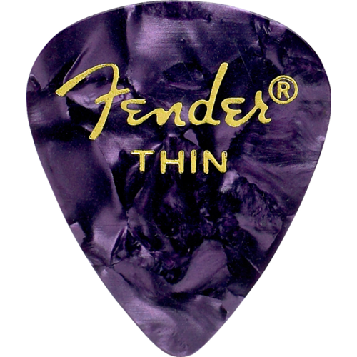 Fender Fender Premium Celluloid 351 Shape Picks Thin Purple Moto 12 Pack