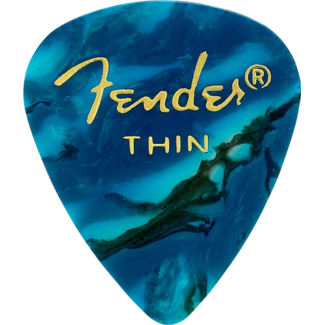 Fender Fender Premium Celluloid 351 Shape Picks Thin Ocean Turquoise 12 Pack