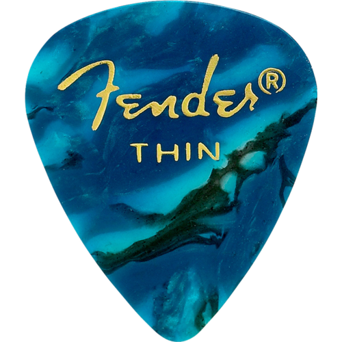 Fender Fender Premium Celluloid 351 Shape Picks Thin Ocean Turquoise 12 Pack