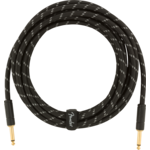 Fender Fender Deluxe Series Instrument Cable Straight/Straight 15' Black Tweed