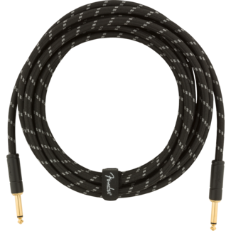 Fender Fender Deluxe Series Instrument Cable Straight/Straight 15' Black Tweed