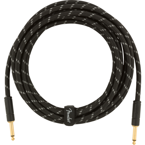 Fender Fender Deluxe Series Instrument Cable Straight/Straight 15' Black Tweed