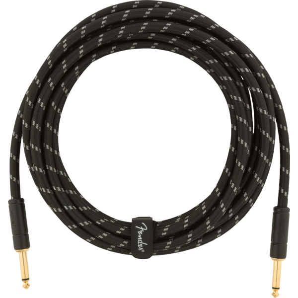 Fender Fender Deluxe Series Instrument Cable Straight/Straight 15' Black Tweed