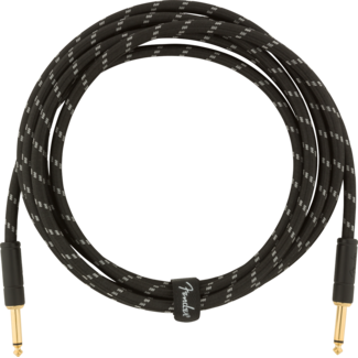 Fender Fender Deluxe Series Instrument Cable Straight/Straight 10' Black Tweed