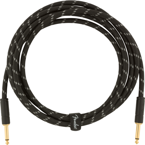 Fender Fender Deluxe Series Instrument Cable Straight/Straight 10' Black Tweed