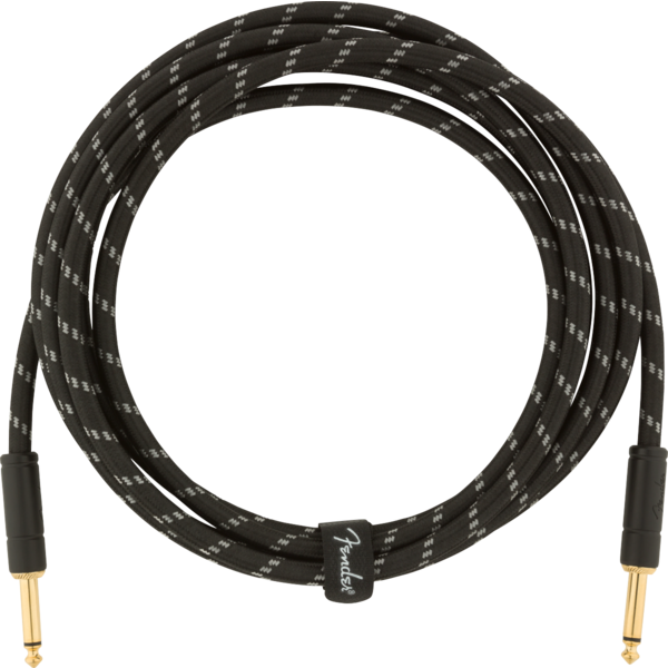 Fender Fender Deluxe Series Instrument Cable Straight/Straight 10' Black Tweed