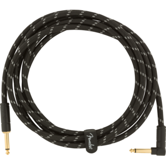 Fender Fender Deluxe Series Instrument Cable Straight/Angle 10' Black Tweed