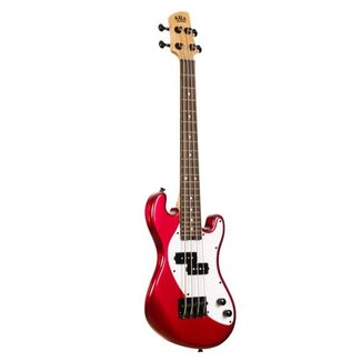 Kala Kala Solid Body 4-String Fretted U-BASS With Gig Bag Metallic Red