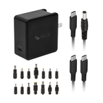 Helix Helix/Retrak Apple/PC Laptop Charger 65W 14 Tips + 6 inch USB-C Cable Black