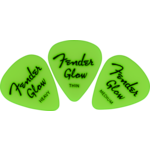 Fender Fender Glow In The Dark 351 Picks 12 Pack