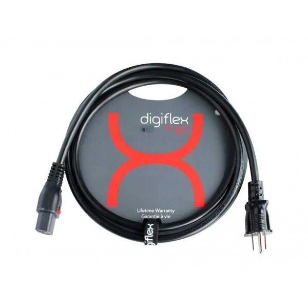Digiflex Molded 16/3 Uground to IEC 5 Foot AC Power Cord
